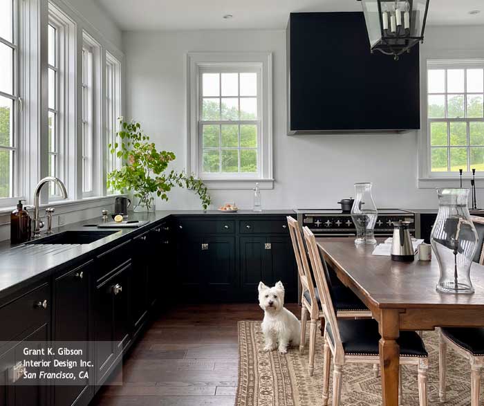 Historic Style All Black Kitchen Cabinetry - Decora Cabinet