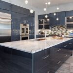 High Gloss Blue Kitchen On Long Beach | Norfolk Kitchen & Ba