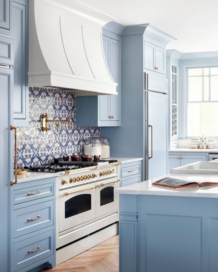 50 Blue Kitchen Design Ideas | Blue kitchen designs, Classic white .