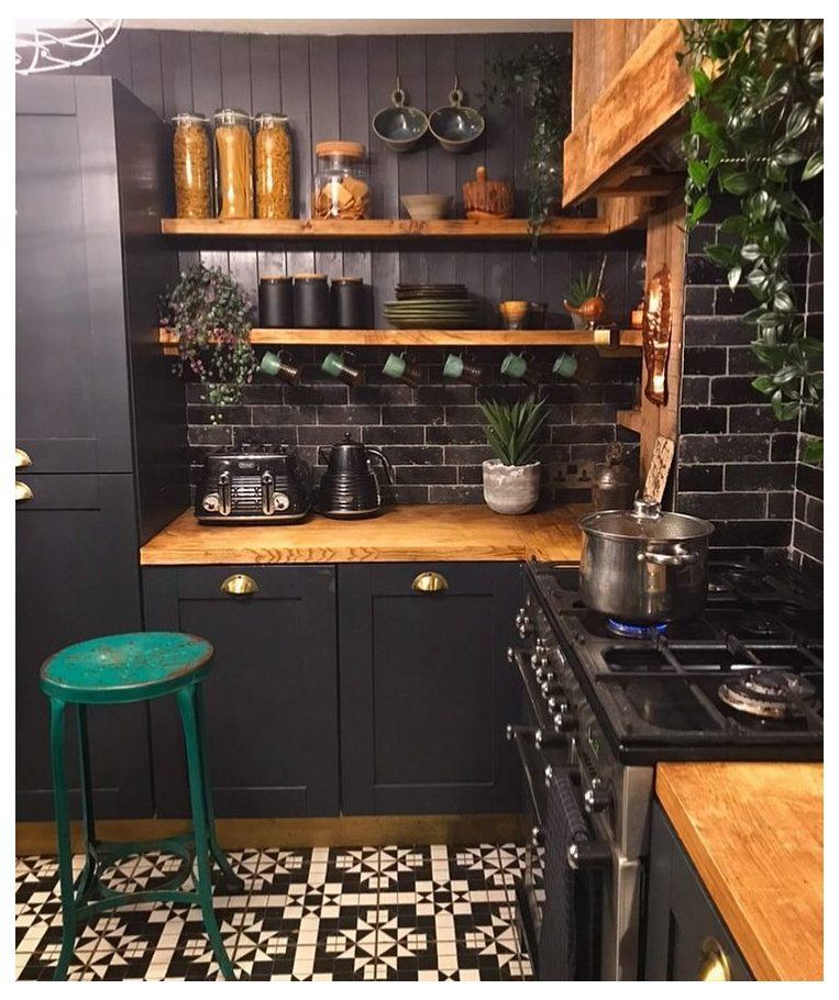 boho kitchen #black #boho #kitchen #blackbohokitchen Fun kitchen .