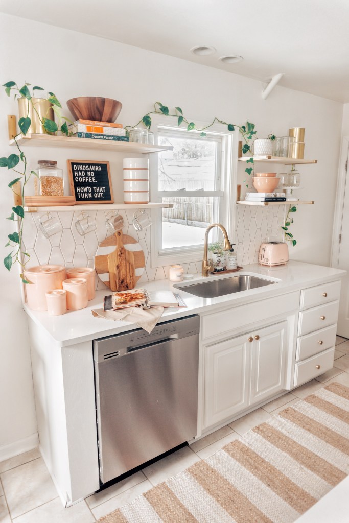 Boho White Kitchen Makeover Reveal - Emily Welch Sty