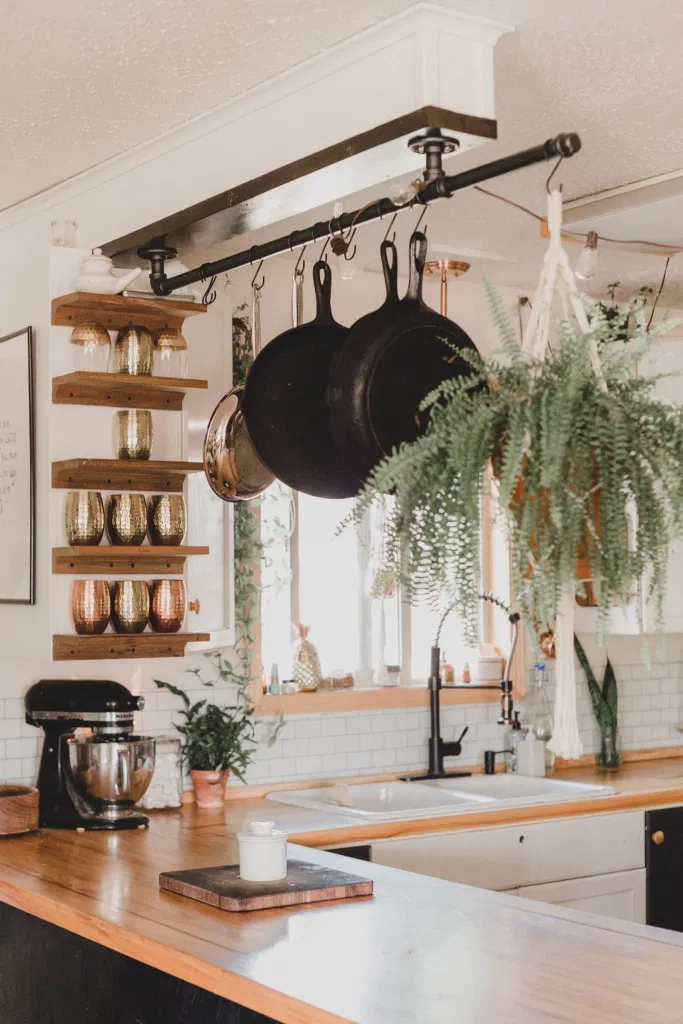 Stunning Boho Kitchen Updates With Industrial Touches | Kitchen .