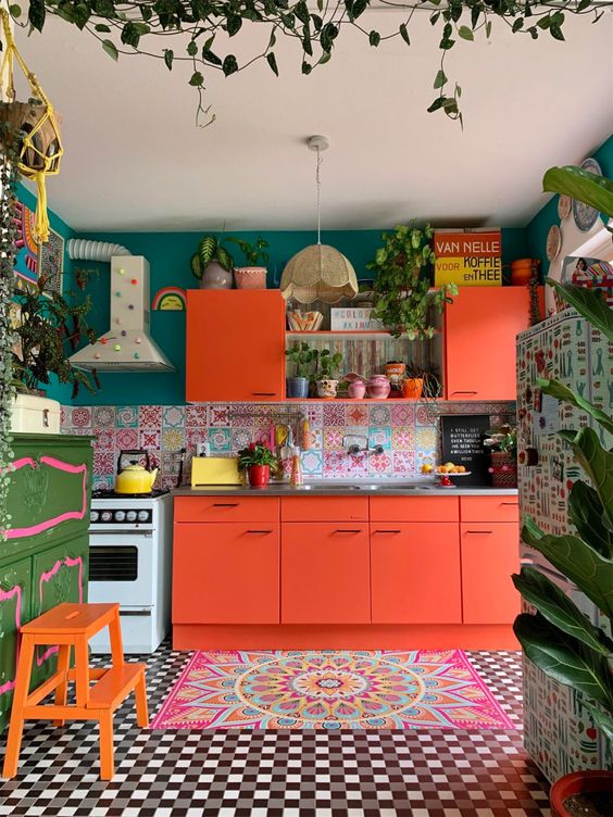 93 Bright And Colorful Kitchen Design Ideas - DigsDi