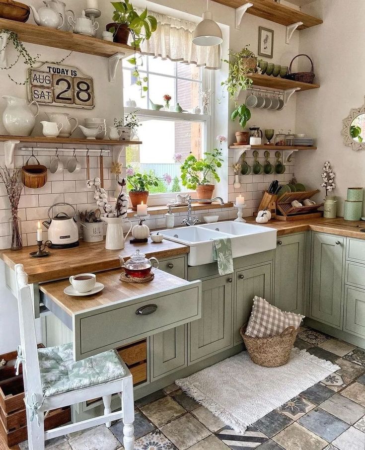 15 Cute Cottage Kitchen Decor Ideas | Keuken interieur, Keuken .