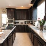The Perfect Transitional Kitchen Design in Chocolate Pear .
