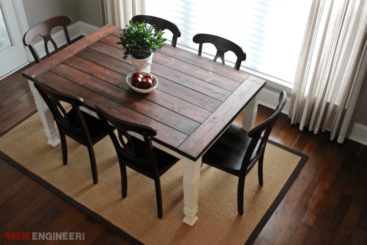 DIY Farmhouse Table | Free Plans | Rogue Engine