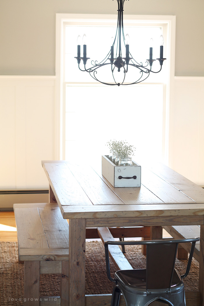 DIY Farmhouse Table - Love Grows Wi