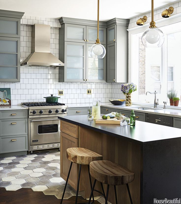 For the Love of Kitchens} Gray & White Kitchen - The Inspired Ro