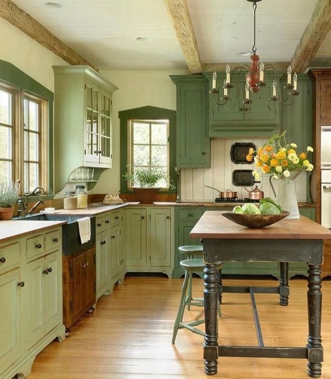 17+ Inspiring Country Style Cottage Kitchen Cabinets Ideas .