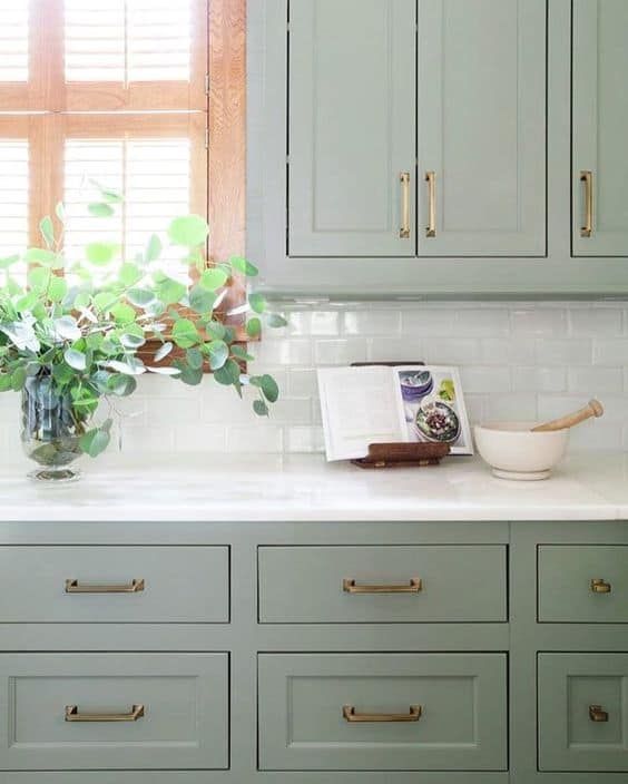 13 Best Dark Green Paint Colors | Painted kitchen cabinets colors .