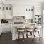 Bar Stools & Kitchen Counter Stools :: Gold Frame with White Seat .