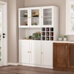 FUFU&GAGA 3-in-1 White Wood Buffet and Hutch Combination Kitchen .