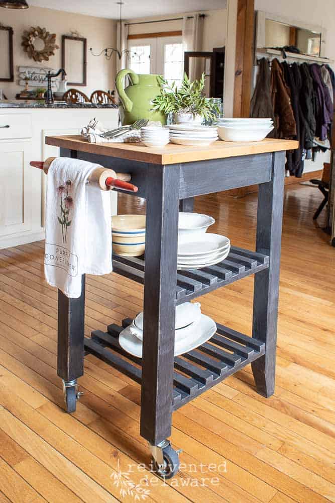 Upcycled Kitchen Cart DIY - Reinvented Delawa