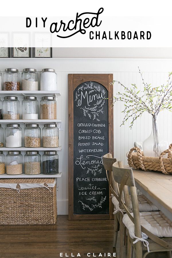 DIY Menu Chalkboard | Vintage kitchen signs, Kitchen wall decor .