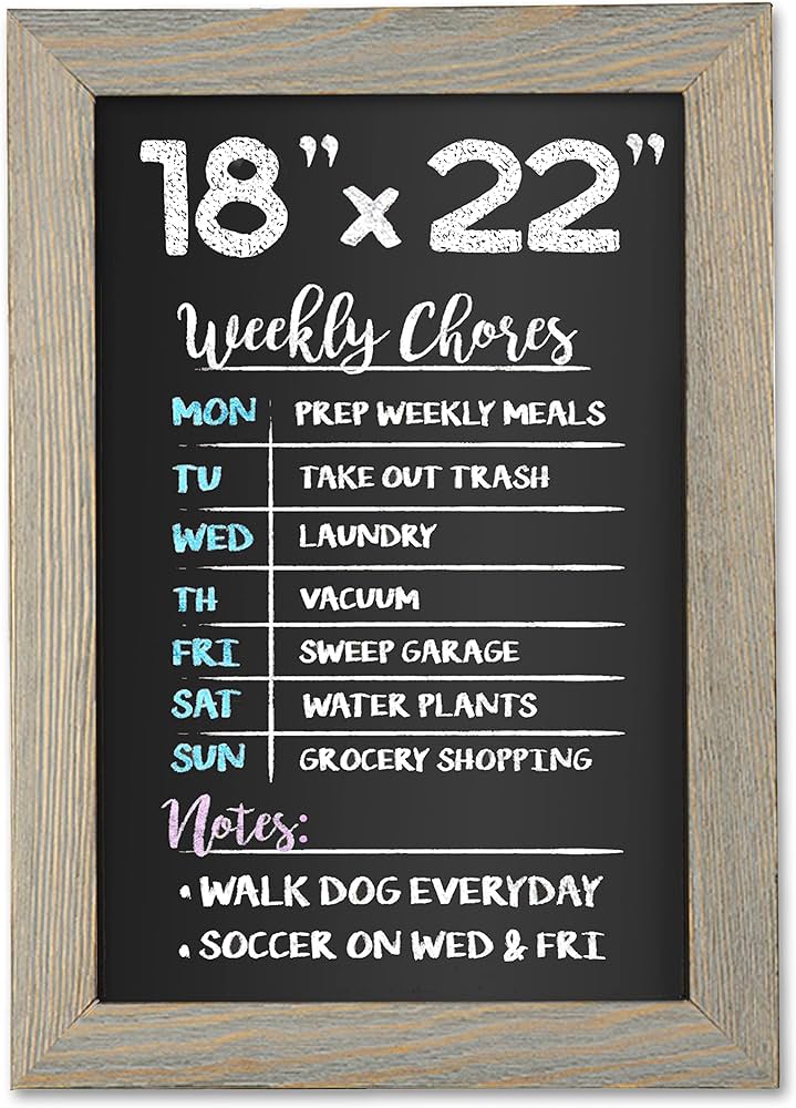 Amazon.com: Ilyapa Rustic Wooden Magnetic Kitchen Chalkboard Sign .