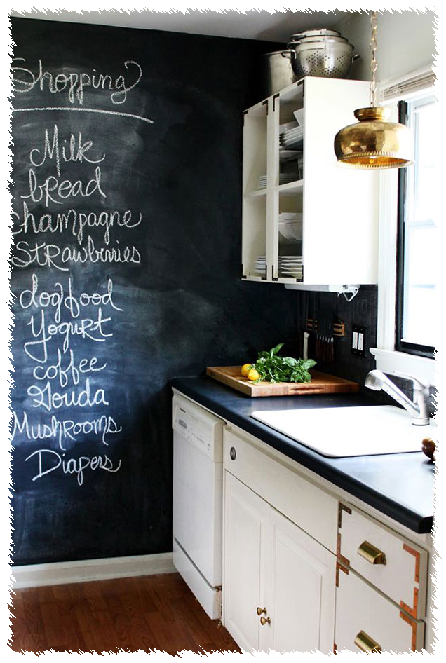 Paint Your Kitchen Cabinets with Chalkboard Paint — Overalls & Sawdu