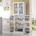 64 Kitchen Pantry Cabinets, White Kitchen Pantry Storage Cabinet .
