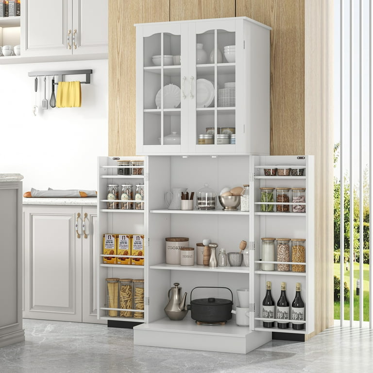 64 Kitchen Pantry Cabinets, White Kitchen Pantry Storage Cabinet .