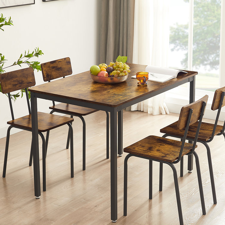 17 Stories 5 Piece Kitchen Table Set, 4-Person Space-Saving .