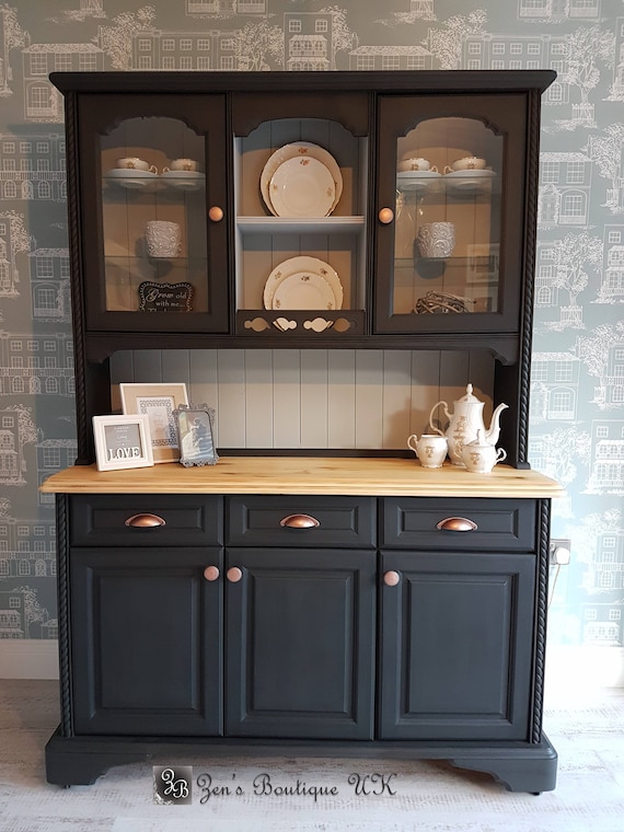 Buy NOW SOLD. Welsh Dresser,black Painted Kitchen Storage .