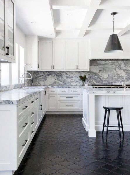 42 Creative Kitchen Floor Tile Ideas to Elevate Your Space | White .