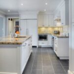 modern kitchen with grey floor tiles | Grey kitchen floor, Modern .