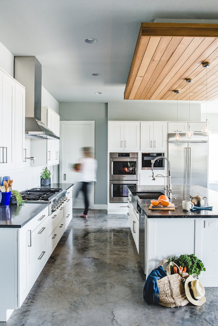 Concrete Flooring Stands Up to the Test in the Kitch