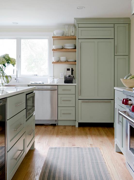 Green Kitchen Cabinets | Centsational Sty