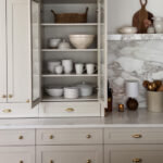 Tips for Styling & Organizing Your Kitchen Hutch Cabinets - Amy E .