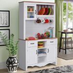 OS Home and Office Furniture Farmhouse Series White Kitchen Buffet .