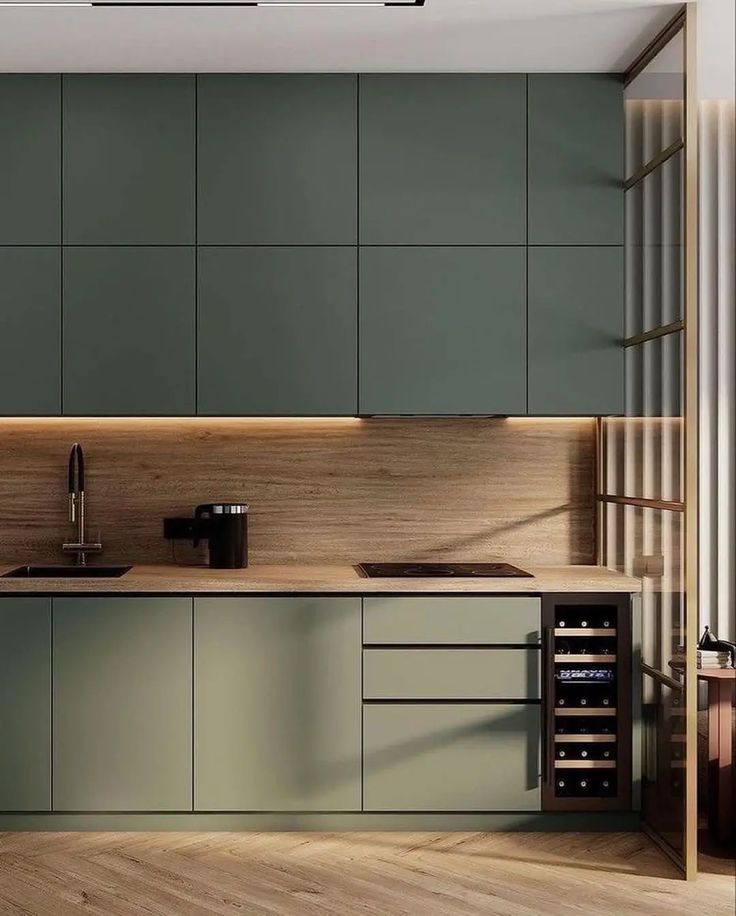 40+ Green Kitchen Ideas For a Fresh Makeover | Modern kitchen .