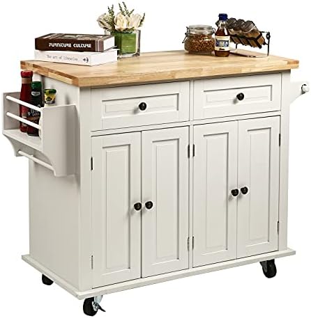 Amazon.com: NSdirect Kitchen Island Cart,Kitchen Bar&Serving Cart .