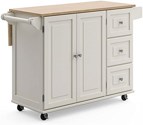 Amazon.com - Homestyles Mobile Kitchen Island Cart with Wood Drop .