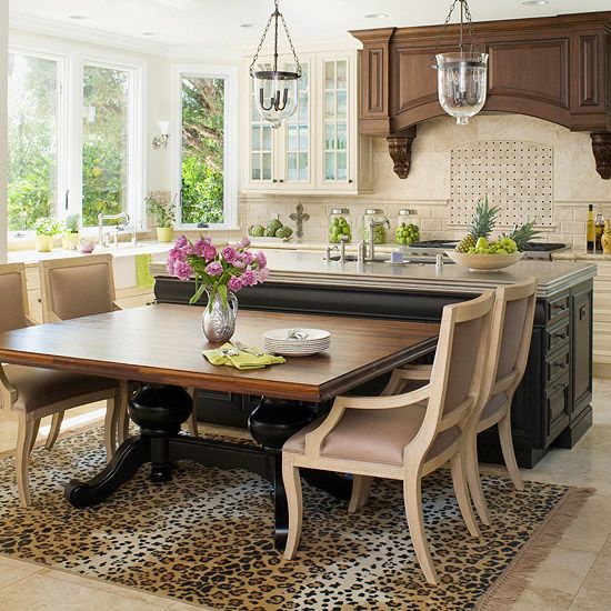 Kitchen Island Designs We Love | Kitchen island dining table .