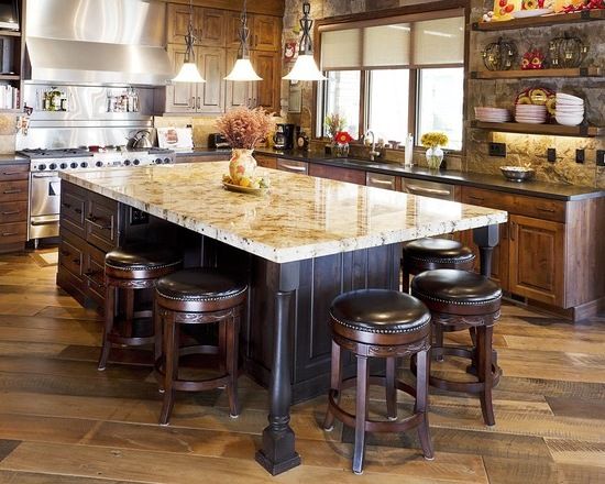 21 Fantastic Kitchen Islands With Seating | Rustic kitchen .