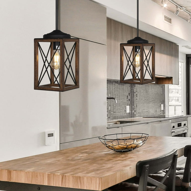 DEWENWILS 2 Pack Farmhouse Pendant Lighting for Kitchen Island .