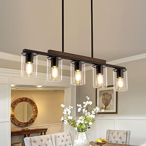 Mecgirn Kitchen Island Lighting, 5-Light Farmhouse Dining Room .