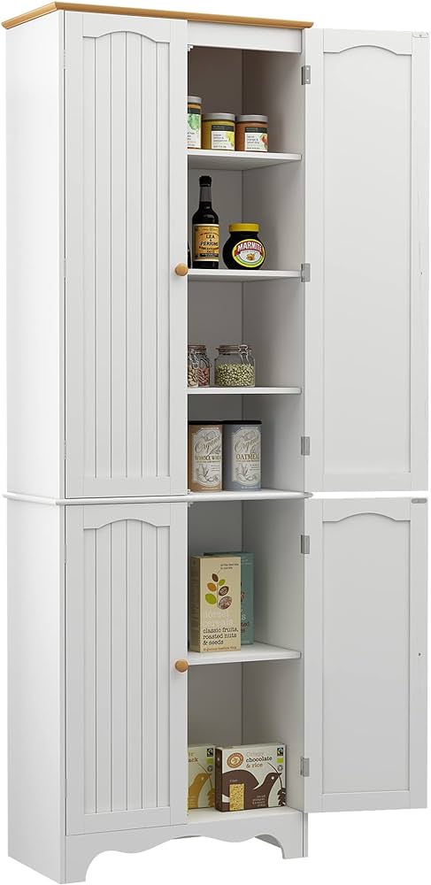 Amazon.com: Yusong 72'' Tall Kitchen Pantry Cabinet, Freestanding .