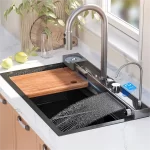 Smart Kitchen Sink Waterfall Stainless Steel Large Single Bowl .