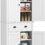 Amazon.com: HOMCOM 72" Kitchen Pantry Storage Cabinet, Traditional .