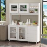 FUFU&GAGA Kitchen Pantry Storage Cabinet Buffet Hutch with .