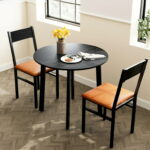 Homury 3 Piece Dining Table Set with Cushioned Chair Small Kitchen .