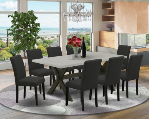 9-Piece kitchen Table set Includes 8 Chairs and a Dinner Table .