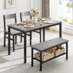 Dining Table Set For 4, Modern Kitchen Table With 2 Chairs And .