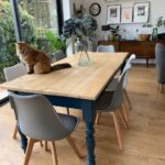 Turned Leg Dining Table Reclaimed Wood Kitchen Table Rustic .