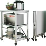 Amazon.com - 3 Tier Stainless Steel Kitchen Trolley Cart, Foldable .