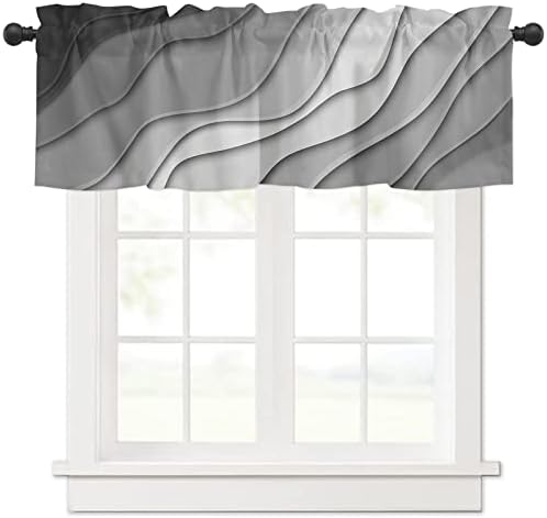 Amazon.com: RisQiten Black Grey Ombre Valances for Windows .