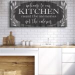 Kitchen Wall Art: Welcome To Our Kitchen (Wood Frame Ready To Hang .