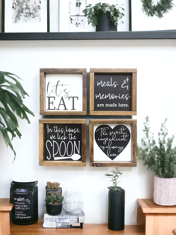 Kitchen Wall Decor Rustic Kitchen Signs Black and White Kitchen .