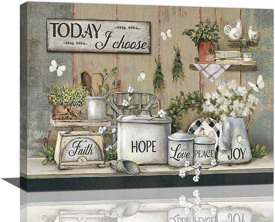 Amazon.com: Rustic Kitchen Wall Art Farmhouse Kitchen Pictures .